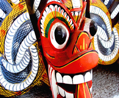 Sri Lankan Traditional mask of a mythical demon