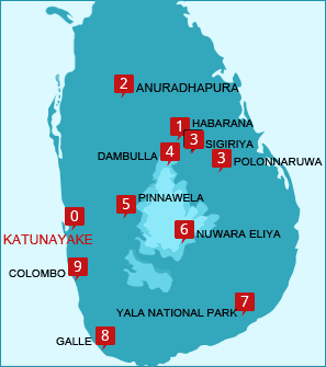 Sri Lanka Travel Map
